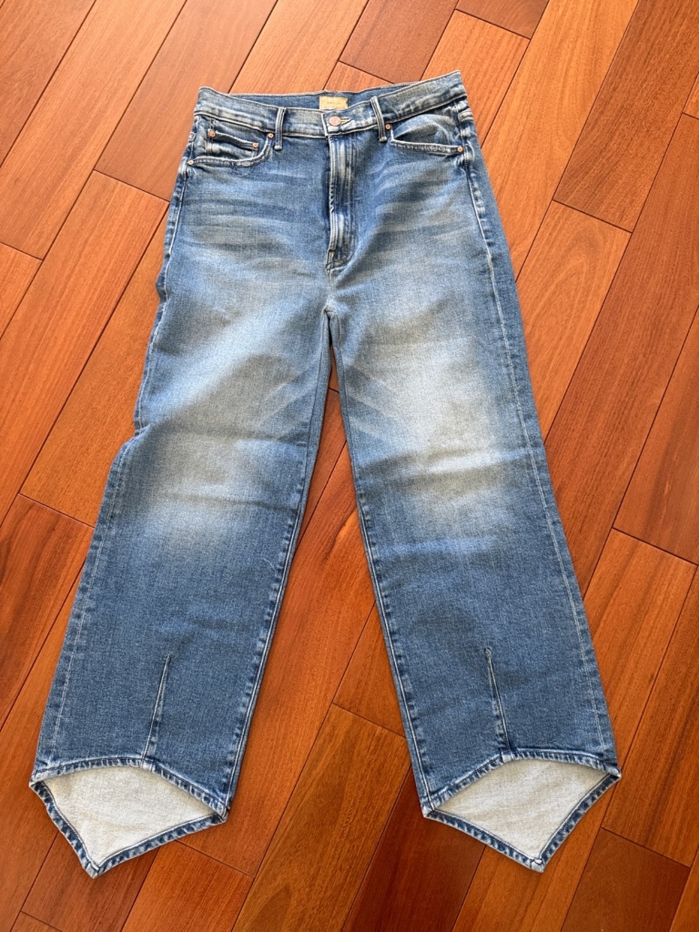 MOTHER Classic Straight-Leg Blue Jeans